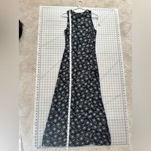 Karen Kane Black and Cream Floral Maxi Dress size 8